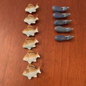 Vintage ceramic knife rests sets